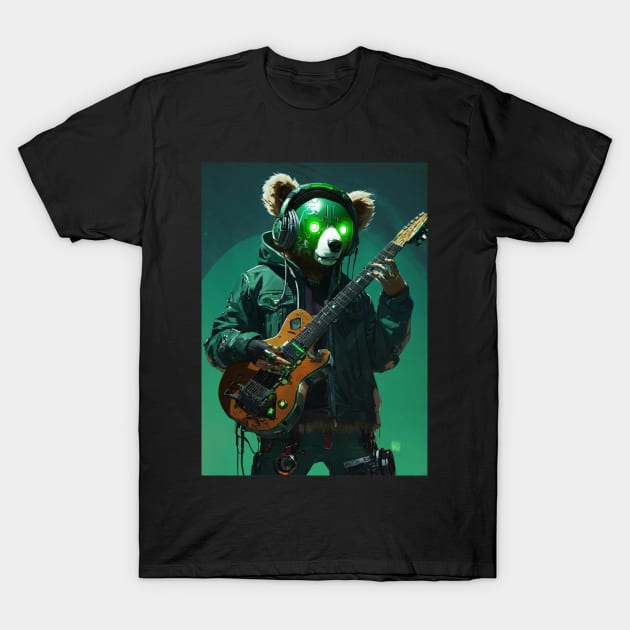 Bearbonez Cyberpunk Design T-Shirt by Bearbonez